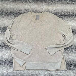 Women’s H&M Sparkly Cream Long Sleeve Blouse